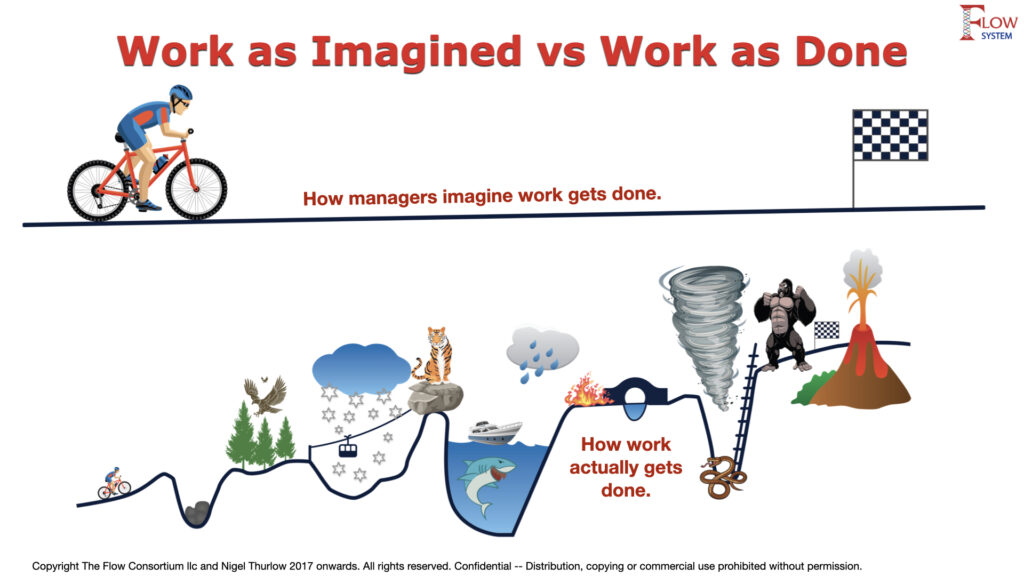 Work as imagined vs work as done comparison.